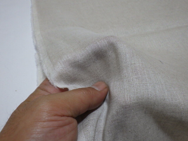 日本製　リネン　麻　生地　やや薄　４ｍ　L571_画像2
