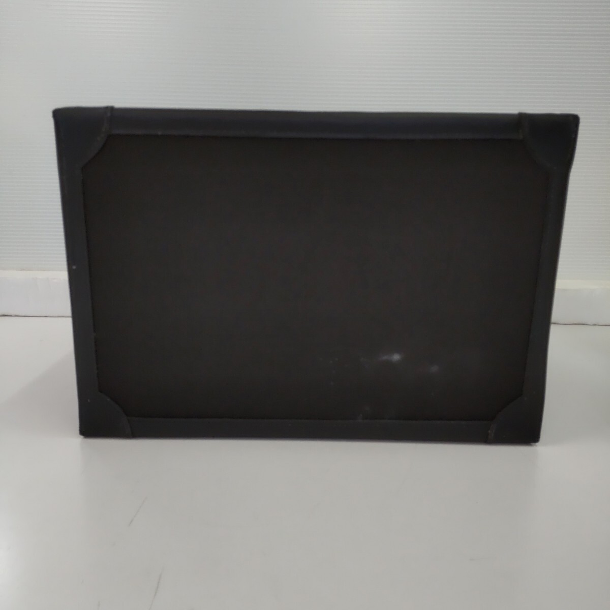 s579 MARY QUANT マリークワント メイクアップボックス 黒 ブラック ハードケース _画像7