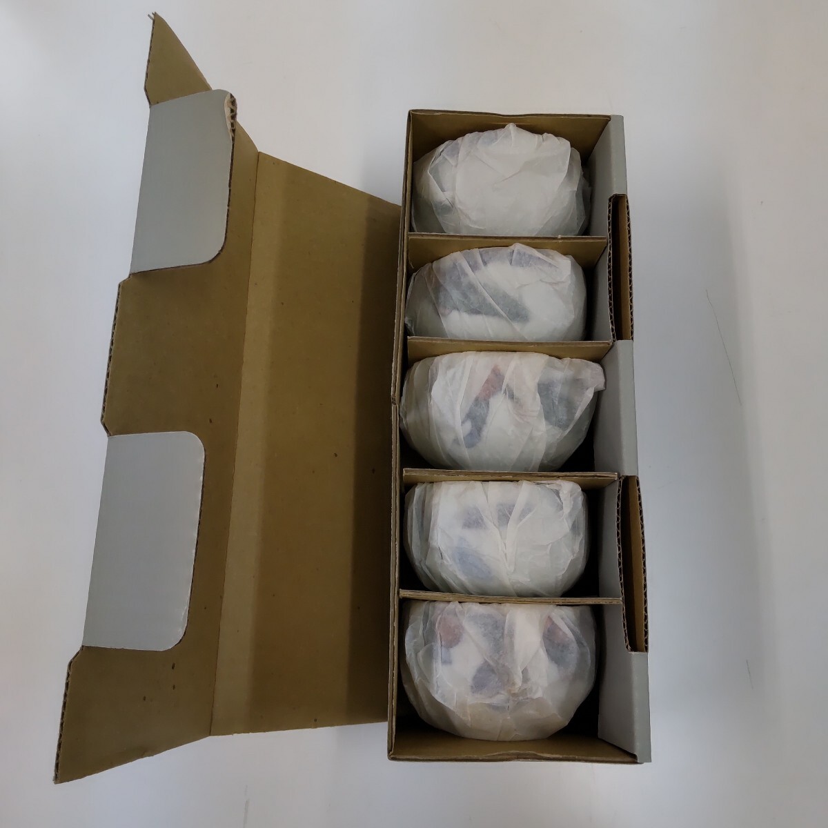 s600 Noritake 乃りたけ 湯呑み 5客セット 陶器 19656B/8974-5 和食器_画像5