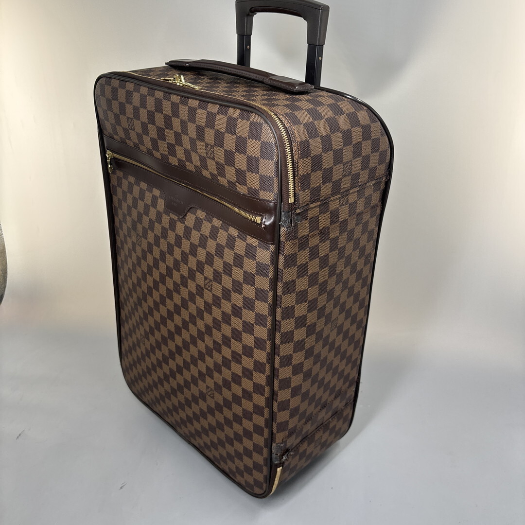 極美品 Louis Vuitton ルイヴィトン■ダミエ ペガス 55 N23294 レザー スーツケース キャリーケース バッグ ビジネス 出張 A4 メンズ_画像2