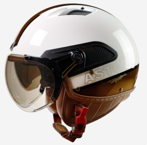 フランスのブランド ASTONE CJ300 AR7 ダブル・シールド パイロットヘルメット XL 白_画像1