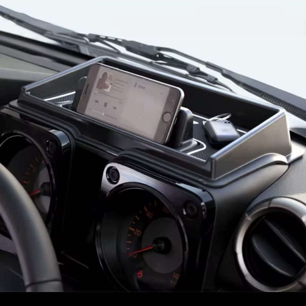 ジムニー JB64/ジムニーシエラ JB74★小物収納トレイ★小物入れ スマホスタンド 専用設計 送料無料_画像1