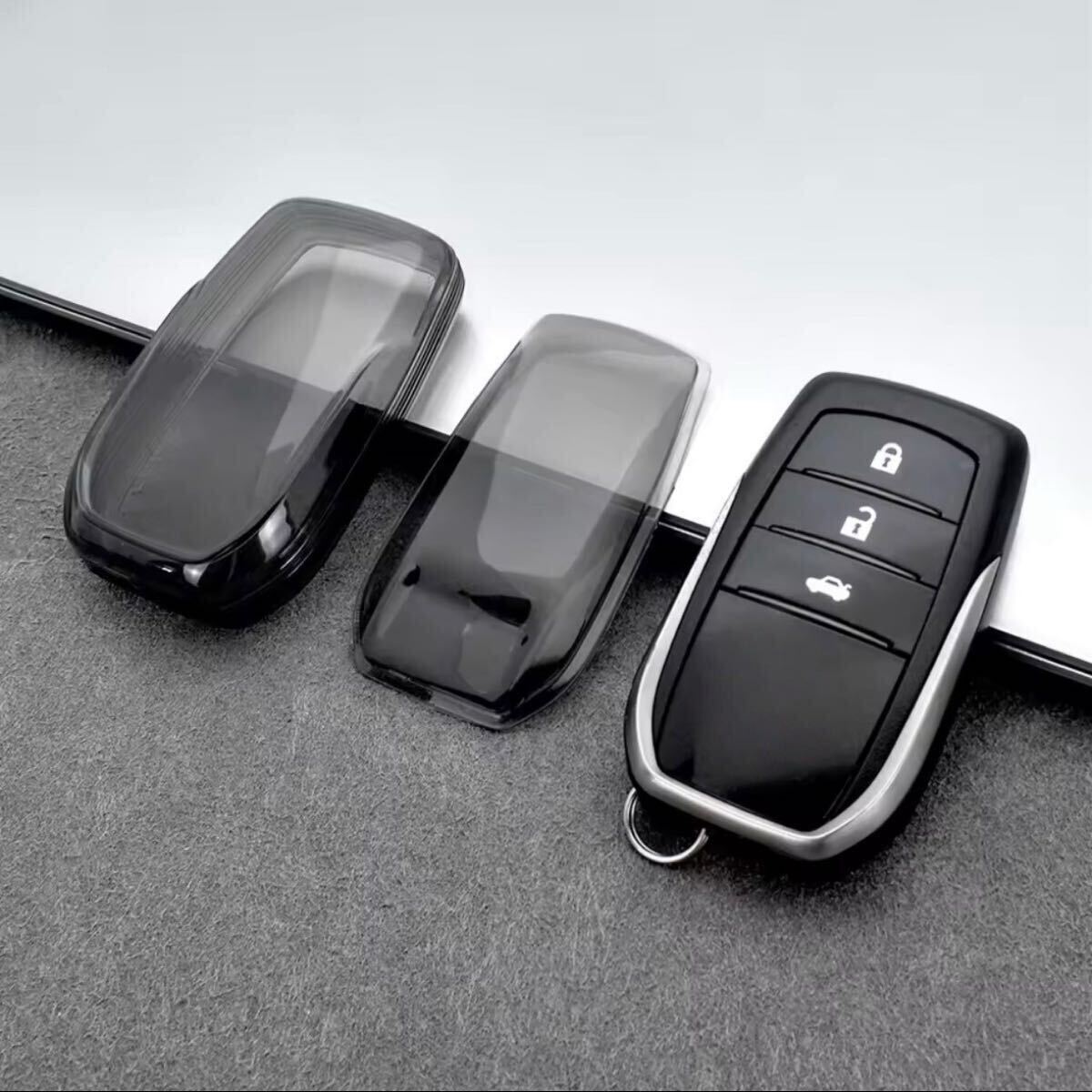 トヨタ スマートキーケース★プリウス ハリアー ヤリス ヤリスクロス カローラ カローラクロス クラウン アクア キーホルダー 傷防止_画像2