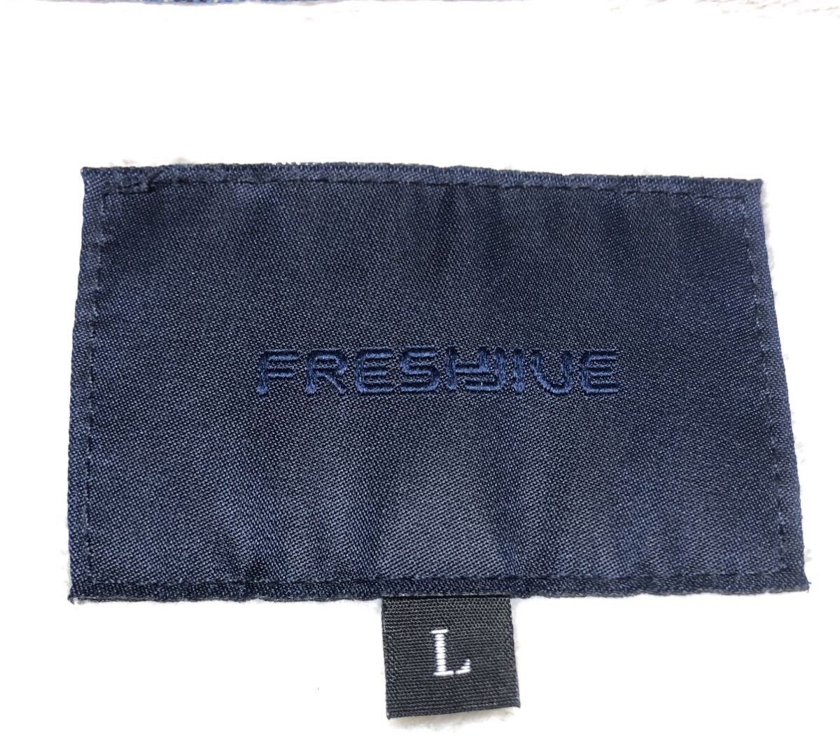 ヴィンテージ USA製 FRESH JIVE フレッシュジャイブ シャツジャケット 裏起毛 バックロゴ US Lサイズ_画像6