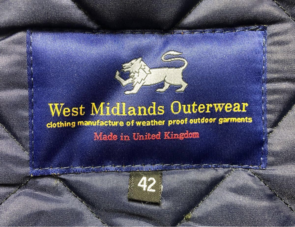 英国製 West Midland Outerwear キルティングジャケット 42サイズ カーキグリーン _画像4