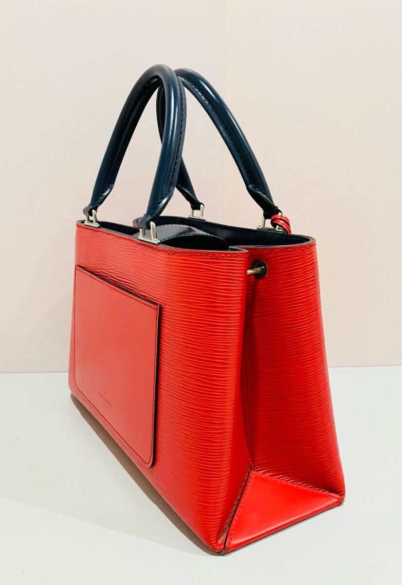 LOUIS VUITTON ● 新品同様 ルイヴィトン エピ クレベール バッグ ネームタグ付き ハンドバッグ レザー_画像6