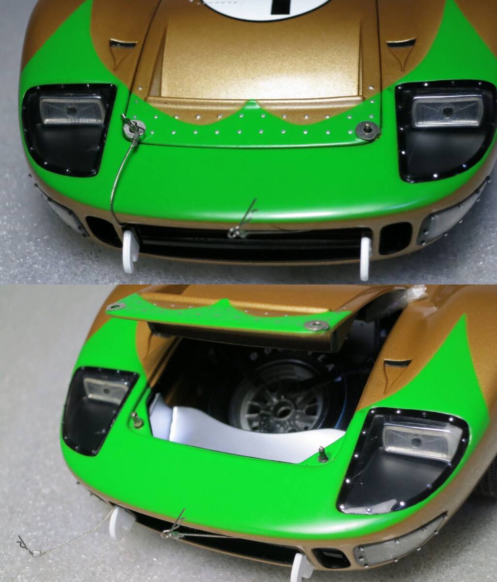 1/18 EXOTO RGL18046 フォードGT40 FORD GT40 ゴールド #4 ジャンク　_画像3