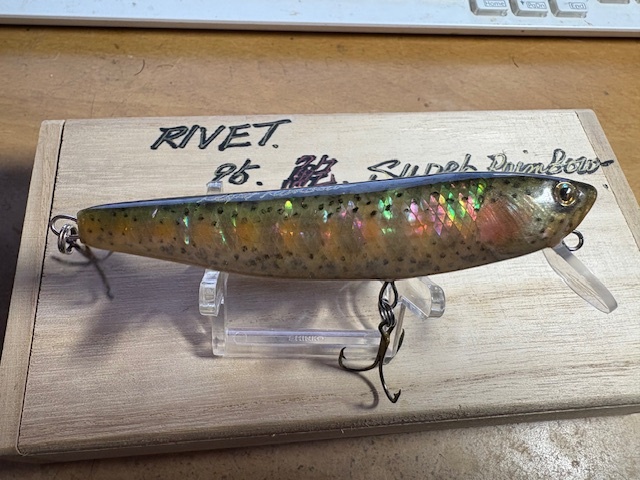 RIVET　リベット　上ぞり　10.5ｃｍ　未使用品　アワビ　スーパーレインボー　箱付き　＃ハンクル　マロ_画像2