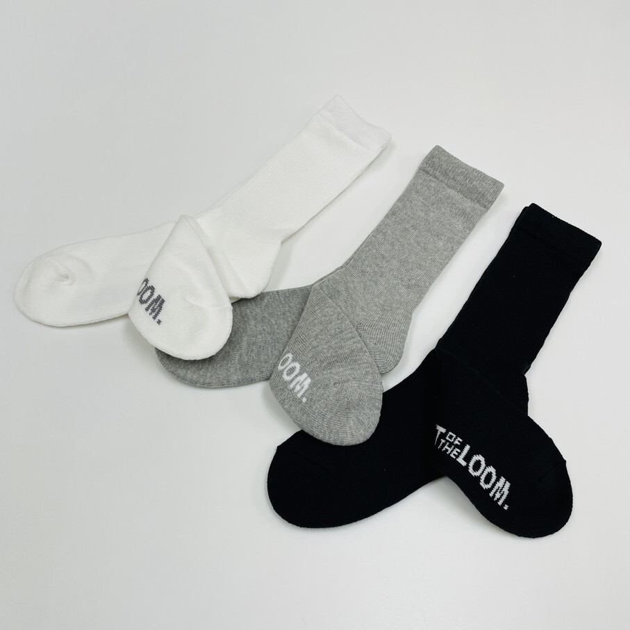 3セット FRUIT OF THE LOOM ブラック/グレー/ホワイト 靴下 ソックス 大人カジュアルアウトドア レディース フルーツオブザルーム_画像4