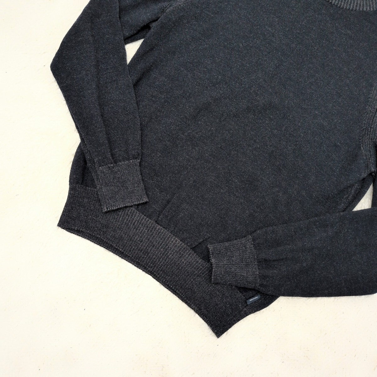 【XXL相当】アルマーニコレツォーニ ARMANI COLLEZIONI タートルネック 長袖 ニット セーター リブ ハイネック メンズ 染め感 ブラック 黒_画像3