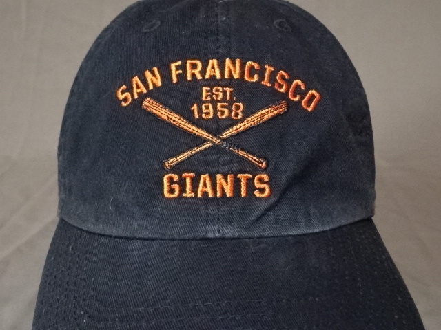 激レア USA購入【47BRAND】 MLBメジャーリーグ サンフランシスコ ジャイアンツ【San Francisco Giants】 ロゴ刺繍入り キャップ 中古品_画像1
