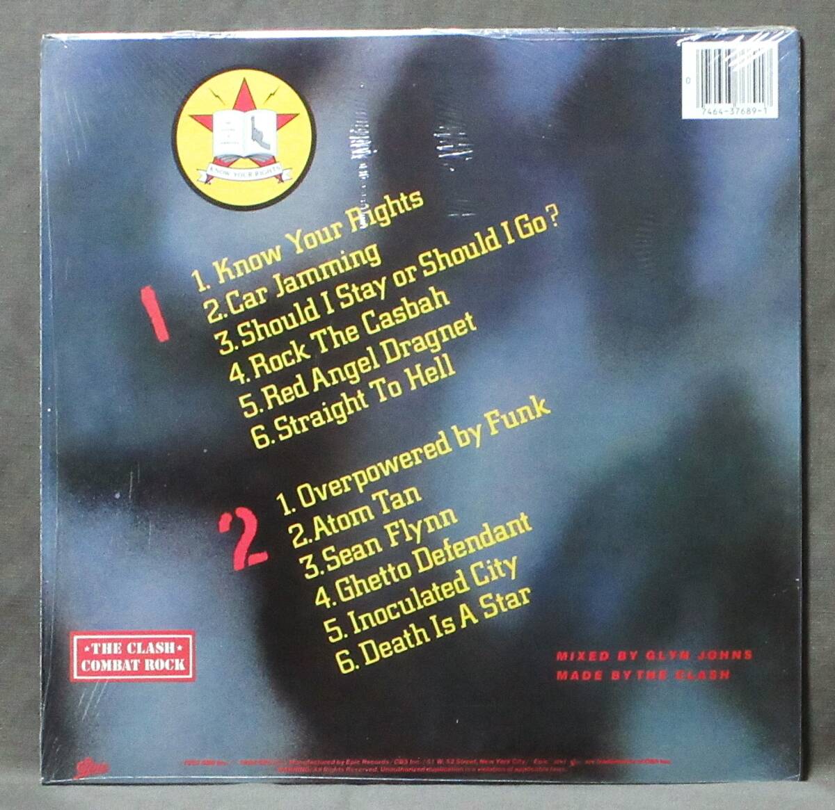 シュリンク美品US/Orig(LP) THE CLASH [COMBAT ROCK] 初回FE規格/歌詞付き内袋/COLUMBIA NY刻印/ザ・クラッシュ/1982年/EPIC/FE 37689_画像2