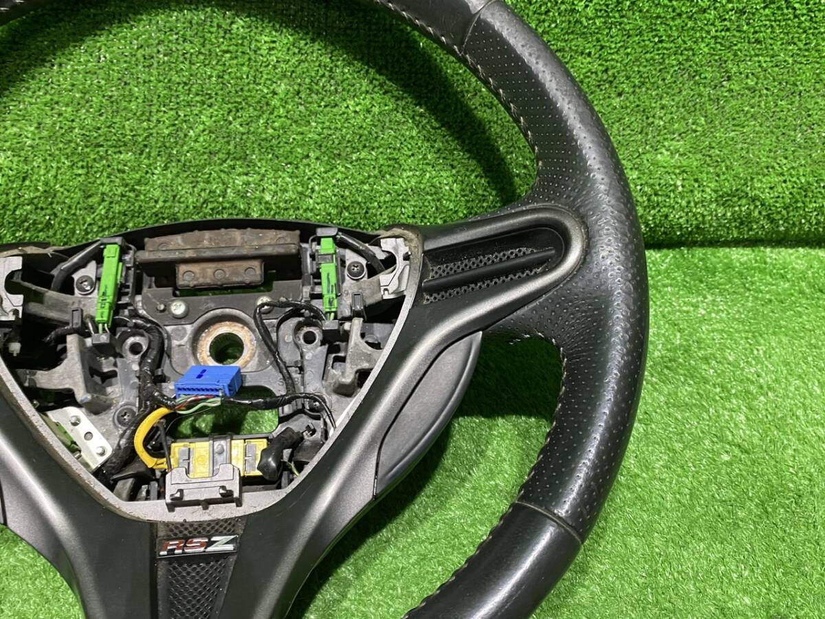 ストリーム RN8 RSZ 純正 ステアリング ハンドル 黒 レザー RN6 RN7 RN9 。。。5364_画像6