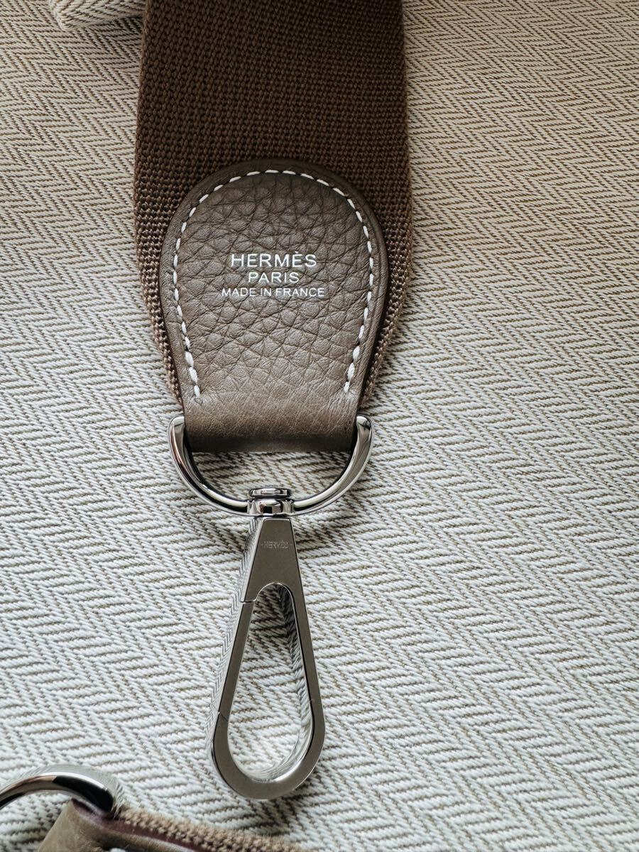 新品 エルメス 国内 W刻印 エブリン 3 PM 29 エトゥープ ショルダー バッグ 2025 HERMES Evelyne Ⅲ Etoupe エトープ_画像8