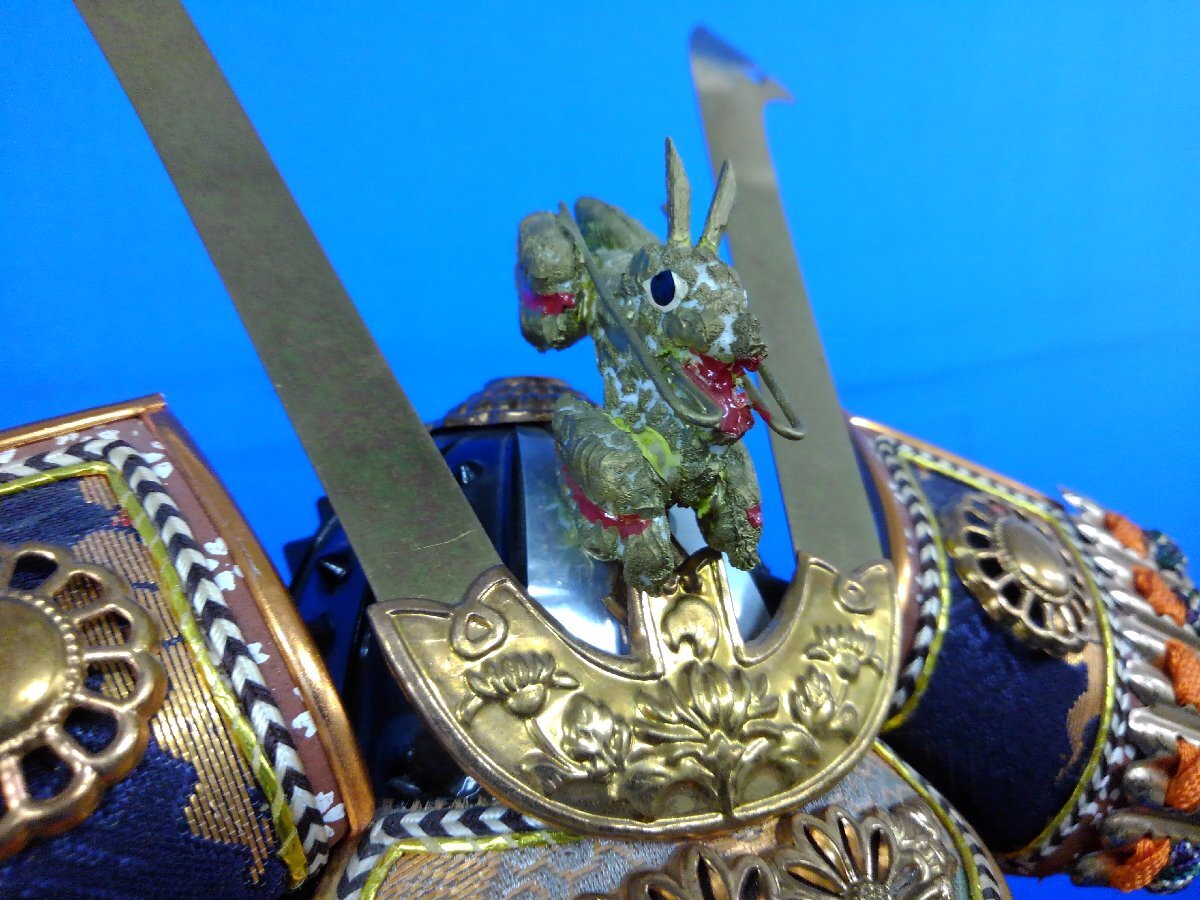 ★５５―１１２★五月人形　詳細不明 鎧兜 鎧飾り 兜飾り 端午の節句 昭和レトロ ビンテージ 飾り物[100]_画像4