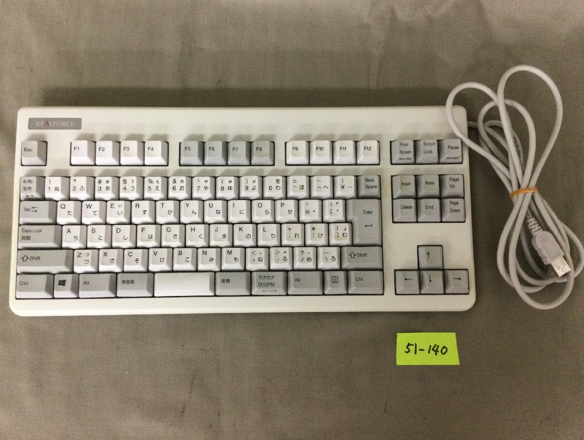 ★５１―１４０★キーボード　東プレ REALFORCE 91U (NG0100) 静電容量無接点方式キーボード 変荷重 動作品 テンキーレス[100]_画像1