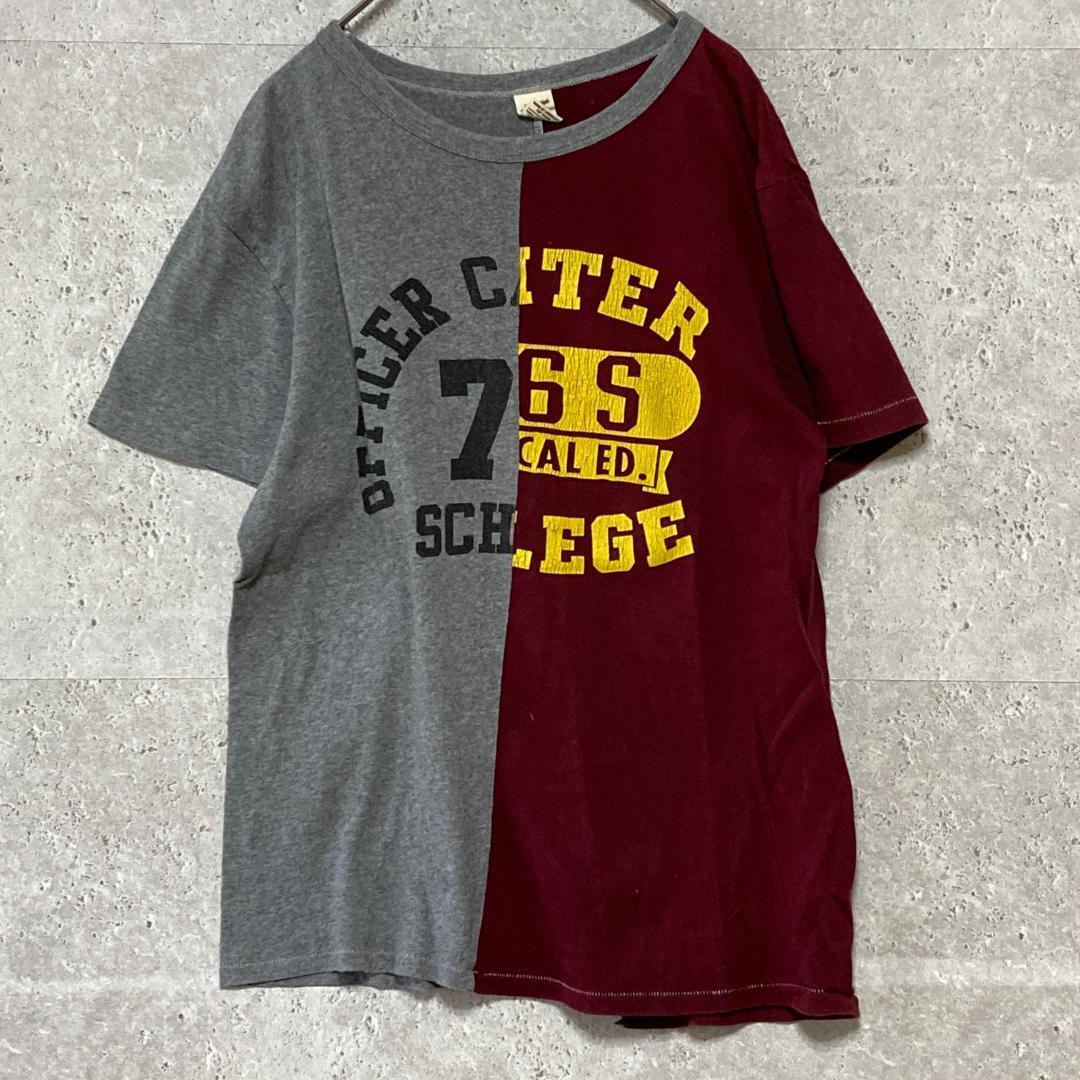 ラッセルアスレティック（L）70s金タグ＊USA＊カレッジロゴT＊バックプリント_画像1