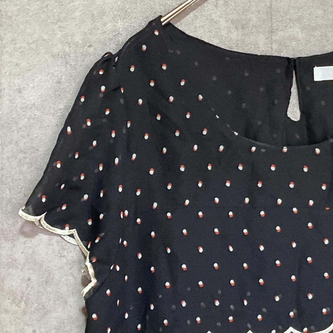 【after all】アフターオール（M）ティアードカットソー＊ドット＊総柄＊_画像7