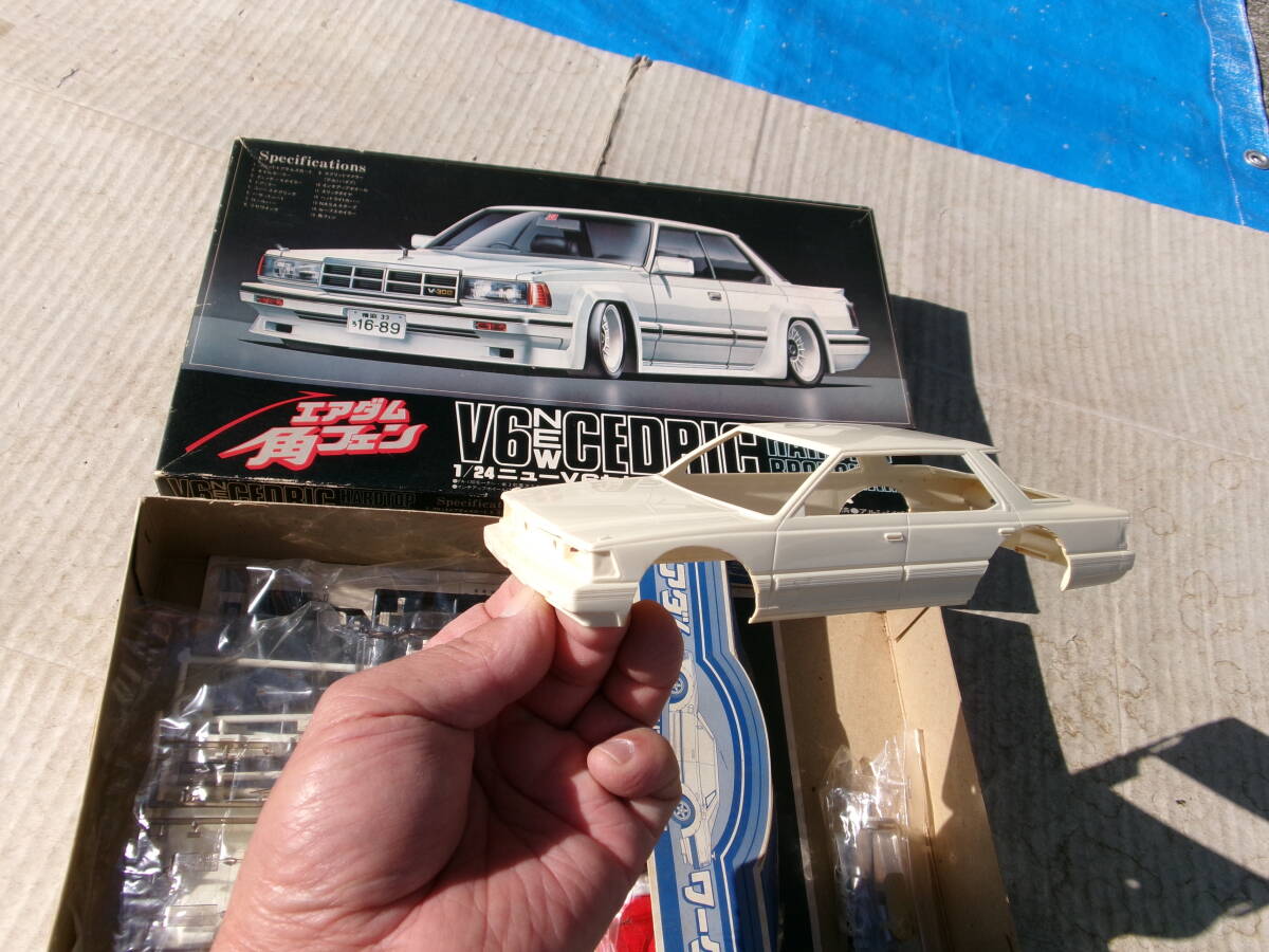 当時物、旧フジミ、1/24、エアダム角フェン、V6セドリックHT、V30Eブロアム、Y30前期、ハイソ_画像4