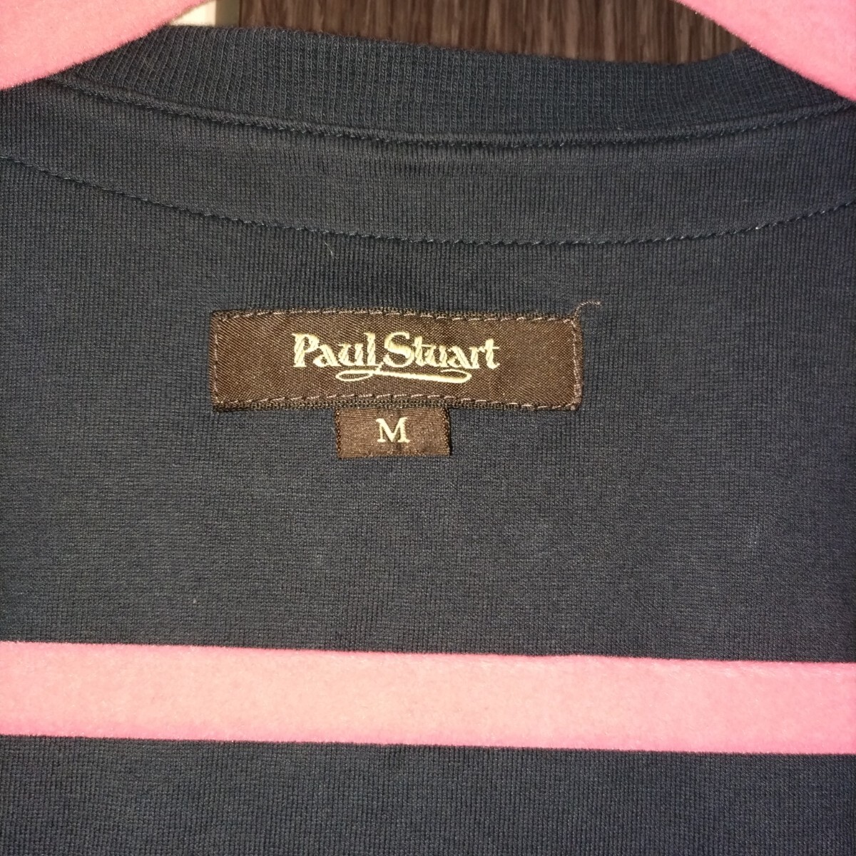 ②ポールスチュアート　ニットベスト　秋のゴルフに最適　色ネイビー）紳士ゴルファーに。サイズMですがゆったり（サイズ感L）日本製。_画像2