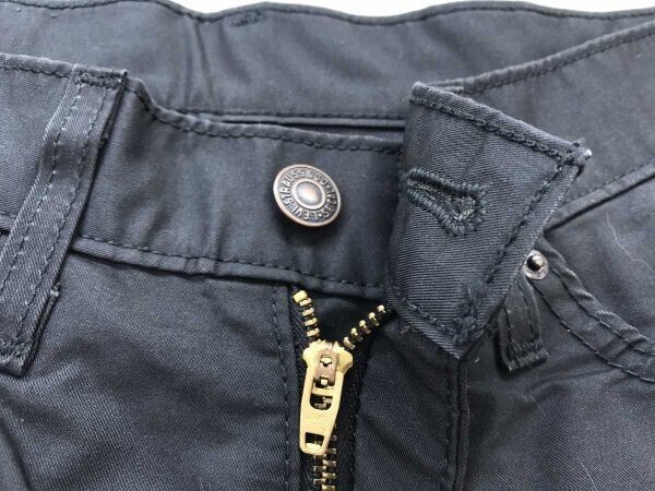リーバイス Levi's レトロ アメカジ ワーク ストレッチ スリム テーパード パンツ ボトムス レディース マカオ製 コットン混合 27 黒_画像3