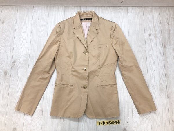 RALPH LAUREN ラルフローレン レディース 日本製 総裏 ストレッチ テーラードジャケット 7 ベージュ_画像1