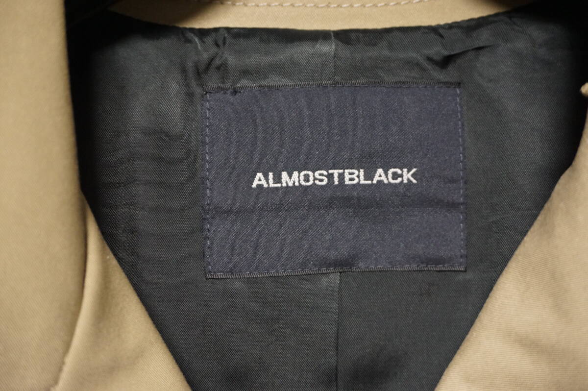【美品】ALMOSTBLACK オールモストブラック トレンチコート 【サイズ2】 サンドベージュ コレクションサンプル