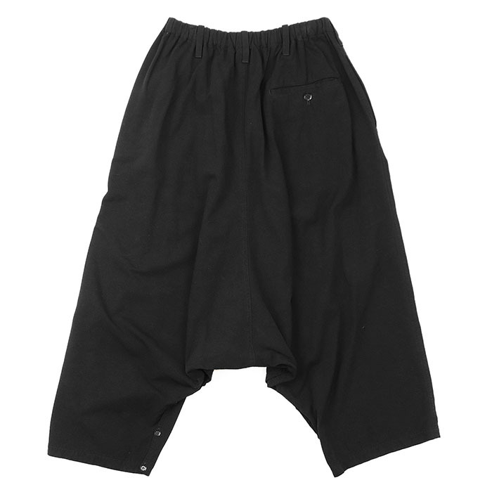 【美品】Yohji Yamamoto +NOIR ヨウジヤマモト プリュスノアール サルエルパンツ アラジン ドロップクロッチ ナイロン メンズ 1 黒 日本製_画像4