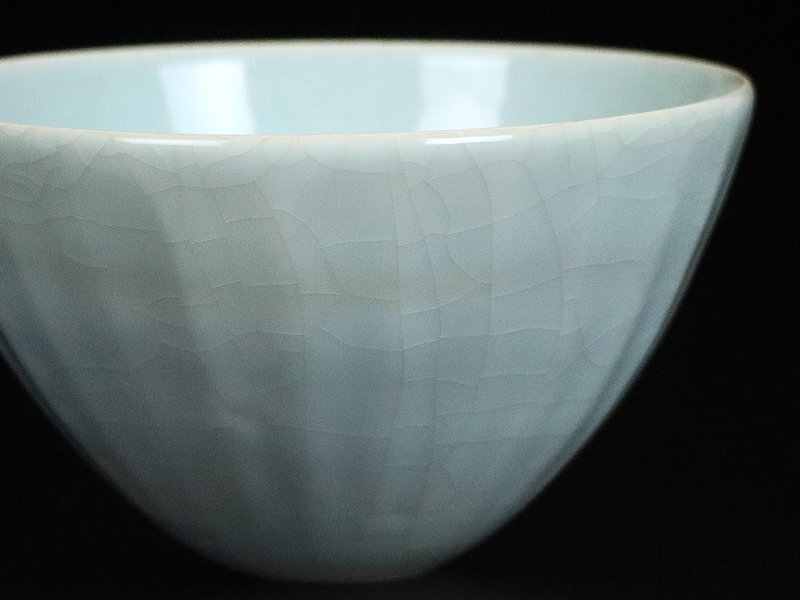 [ река ..] высокого класса произведение селадон чашка шт выставка [ тихий .] лот произведение!. 2 плата река . бамбук весна вместе коробка гарантия 