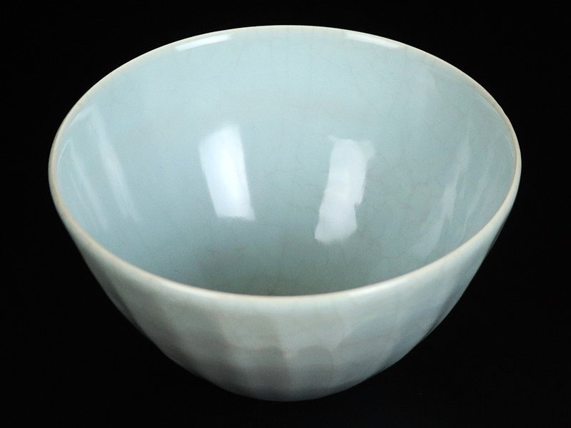 [ река ..] высокого класса произведение селадон чашка шт выставка [ тихий .] лот произведение!. 2 плата река . бамбук весна вместе коробка гарантия 