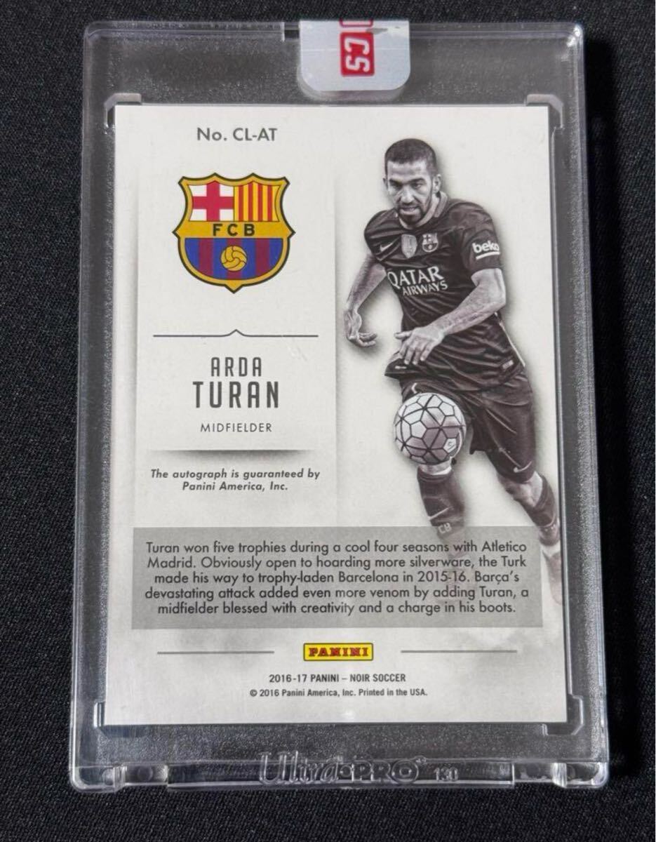 2016-17 Panini Noir Club Signatures Arda Turan 10枚限定 直筆サインカード　バルセロナ Barcelona Auto_画像2
