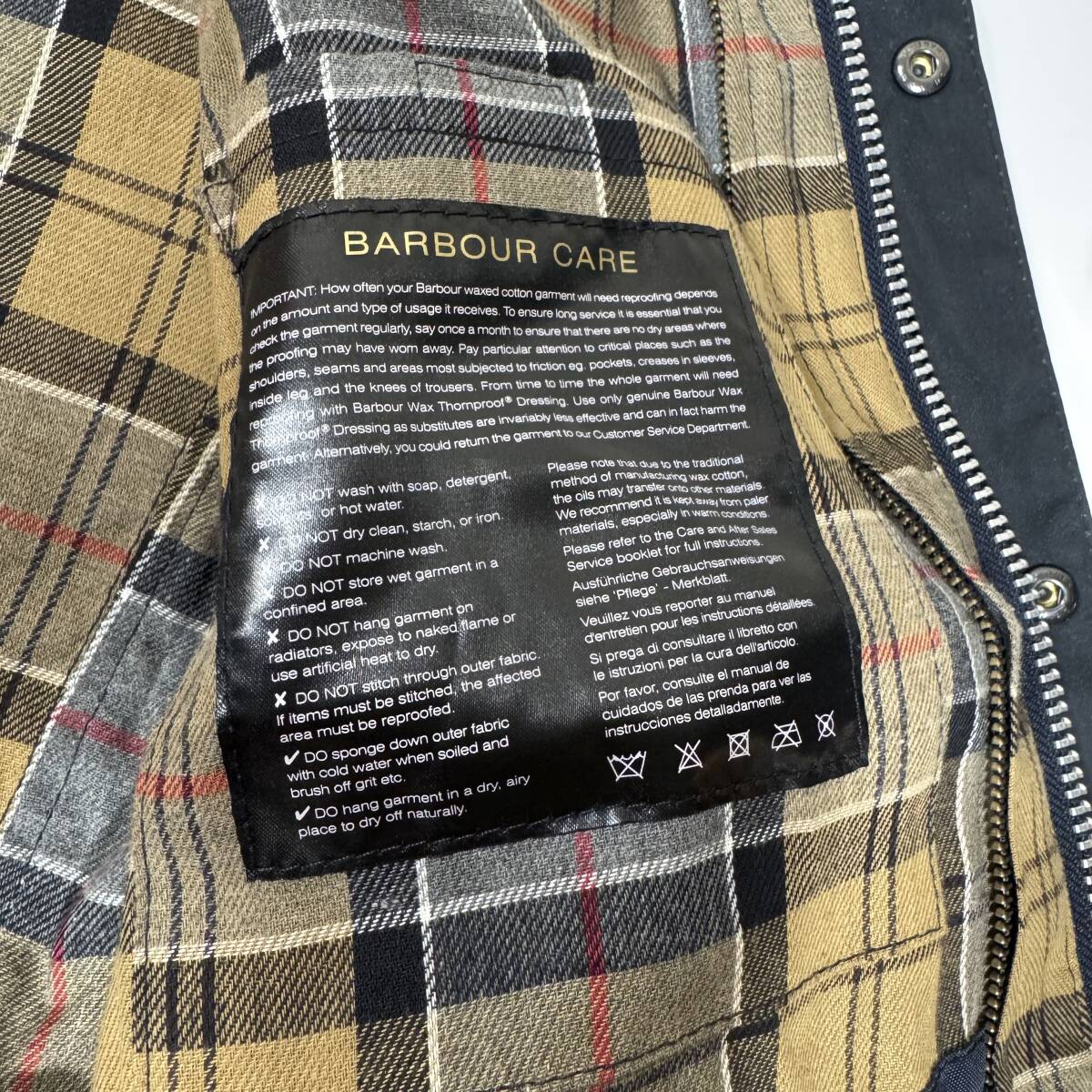 ★美品AW17 BARBOUR HOODED BEDALE SL バブアー フーデッドビデイル スリムフィット オイルドジャケット 34 ネイビー MWX0657 ブルガリア製_画像8