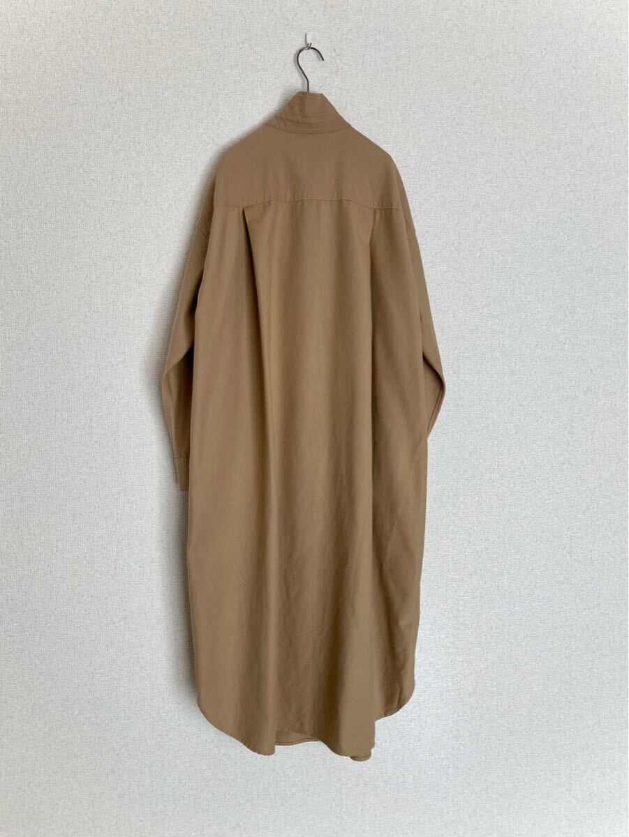 *MUJI*無印良品*シンプルロング丈 シャツワンピース*(cr)_画像2