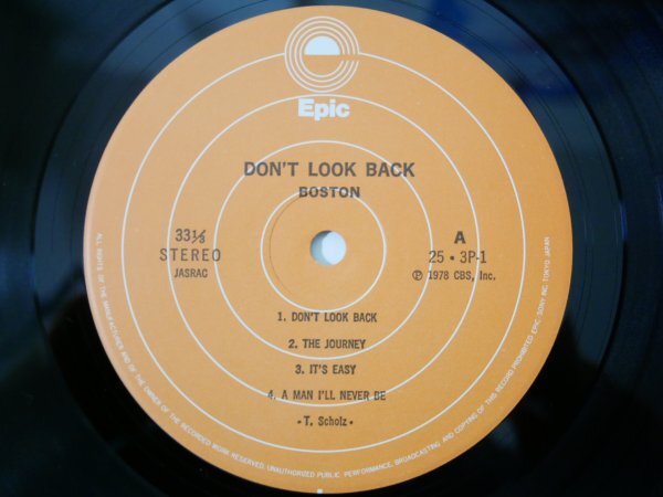 J9-199＜帯付LP/美品＞ボストン / ドント・ルック・バック＜新惑星着陸＞_画像5