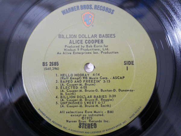 J9-215＜LP/US盤/美品＞アリス・クーパー Alice Cooper / Billion Dollar Babies_画像7