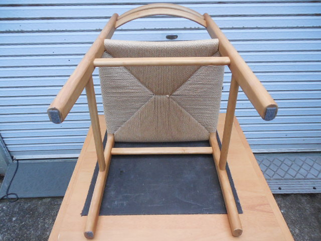 無印良品・木製ペーパーコードチェア・1脚・ナチュラル・ラバーウッド　　 サイズ　W44.5×D44×H78-SH44㎝ 　②　_画像7