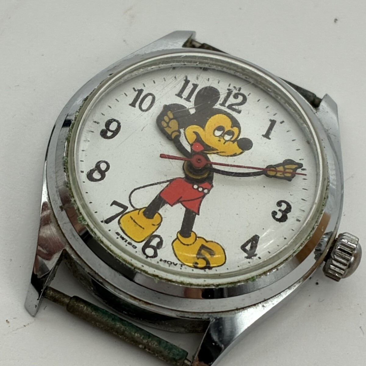 1円スタート 激レア ミッキーマウス 手巻き時計 アンティーク ヴィンテージ 稼動品 ay1006-11_画像1