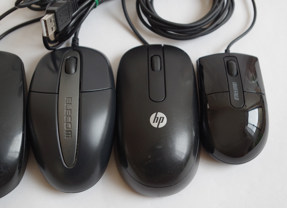 ★動作確認済 有線 USB マウス 5個セット！ 光学式 バッファロー DELL エレコム など まとめて #5296_画像2