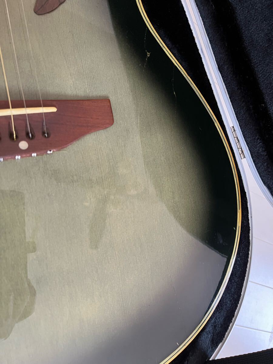 中古 Ovation オベーション Celebrity Deluxe CC257 エレアコ アコースティックギター 専用ハードケース付レアカラー難あり_画像6