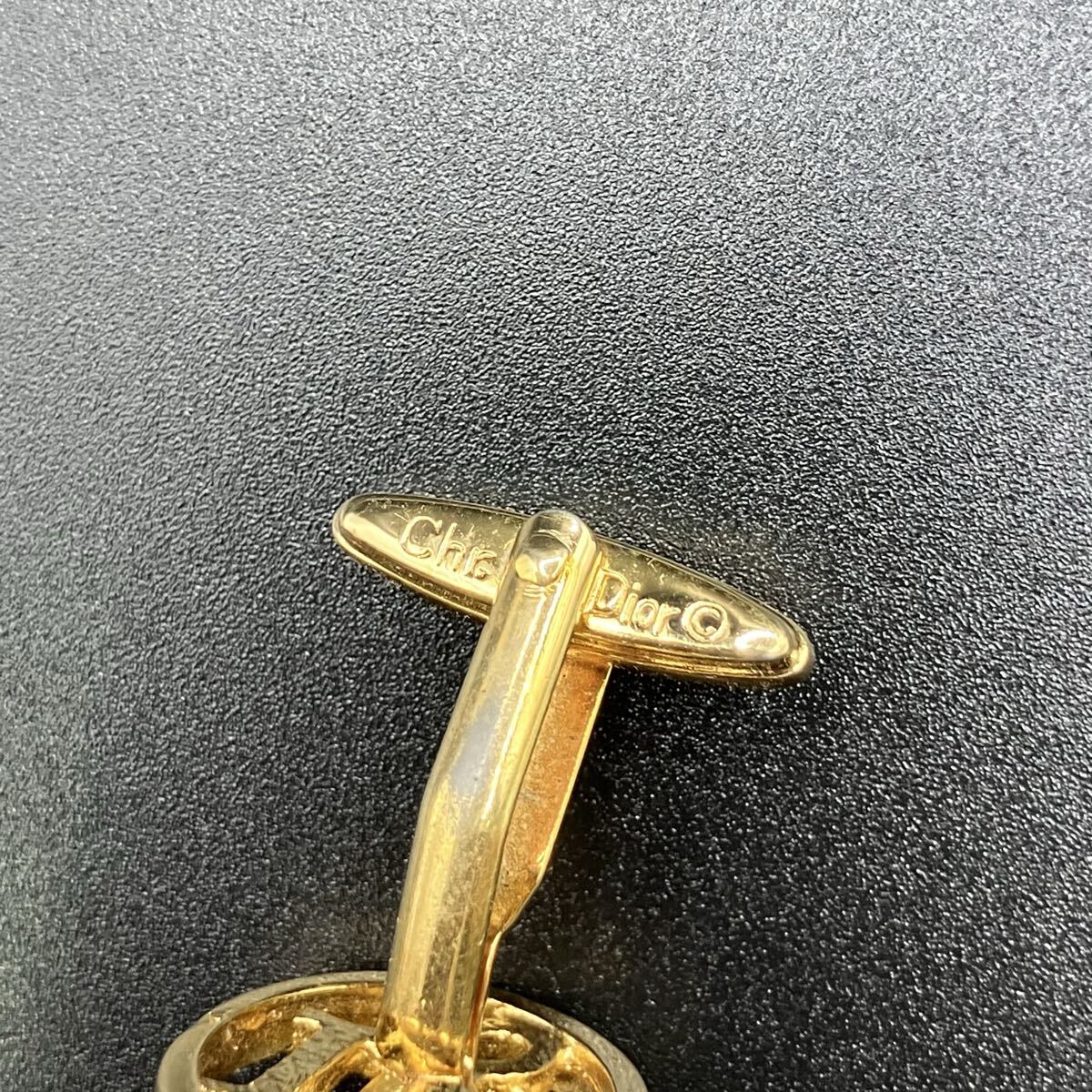 12 EN Christian Dior булавка для галстука запонки кнопка комплект Gold 4 шт. комплект Logo с футляром Christian Dior
