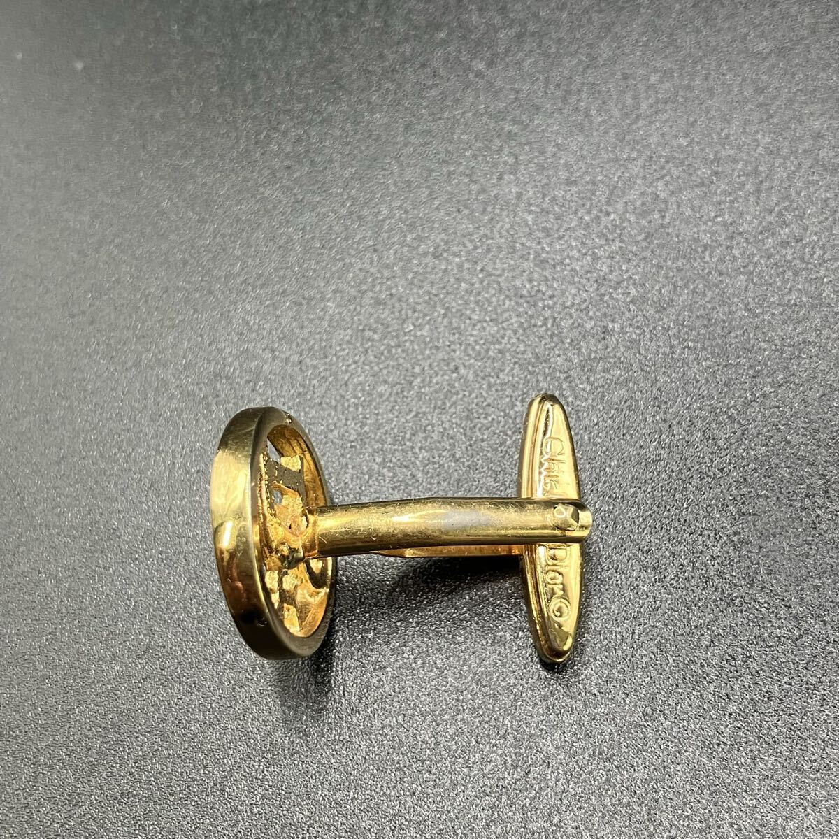 12 EN Christian Dior булавка для галстука запонки кнопка комплект Gold 4 шт. комплект Logo с футляром Christian Dior