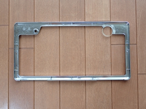 ナンバーフレーム 社外品 リア用 1枚 ジャンク品 アクセサリー 後付け 封印 EX-182_画像2