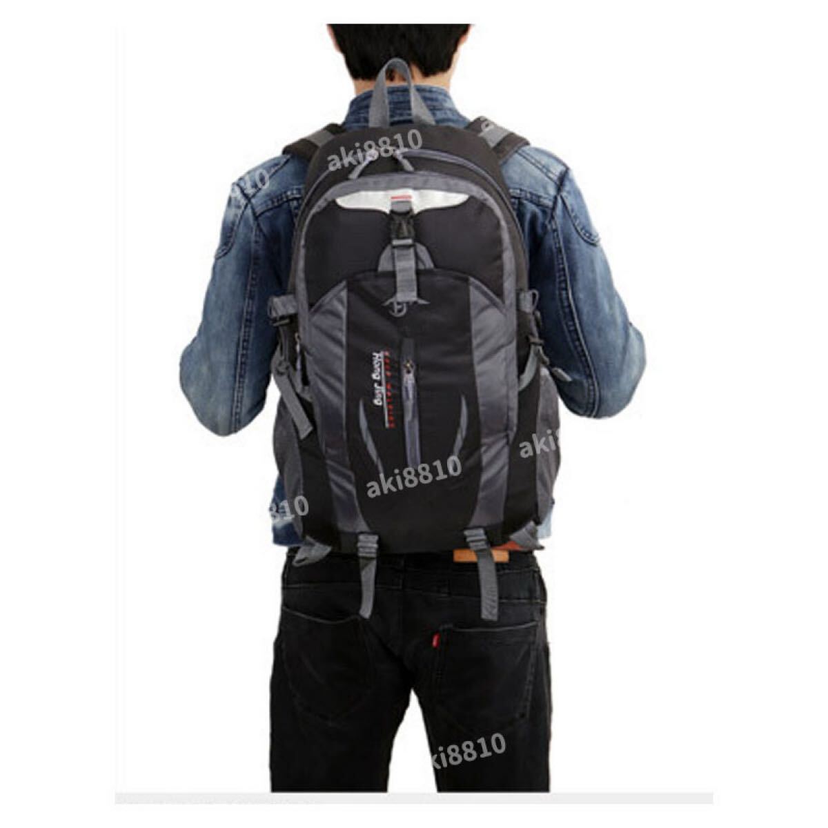 リュック 登山 リュックサック バックパック 40L 黒 メンズ レディース 防災用 アウトドア 軽量 登山バッグ ハイキング トレッキング 旅行_画像4