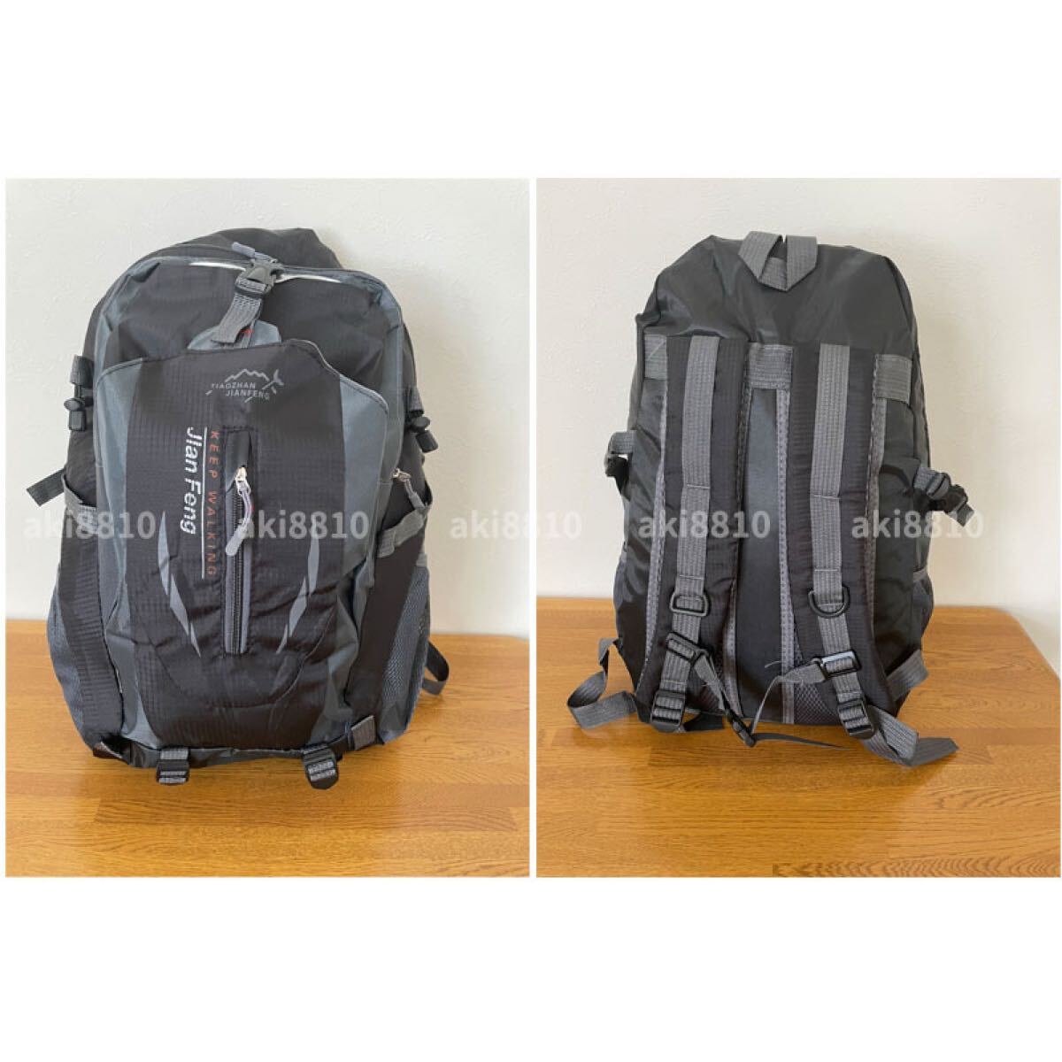 リュック 登山 リュックサック バックパック 40L 黒 メンズ レディース 防災用 アウトドア 軽量 登山バッグ ハイキング トレッキング 旅行_画像7