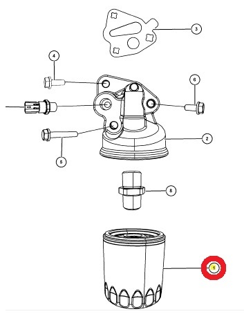 Chrysler クライスラー PTクルーザー PT24用 オイルフィルター_画像2
