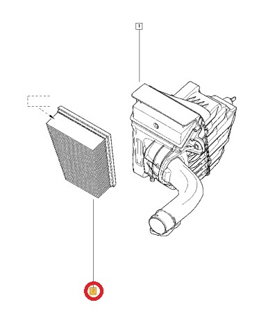 Renault ルノー メガーヌ3 ZH5F用 エアフィルター_画像2