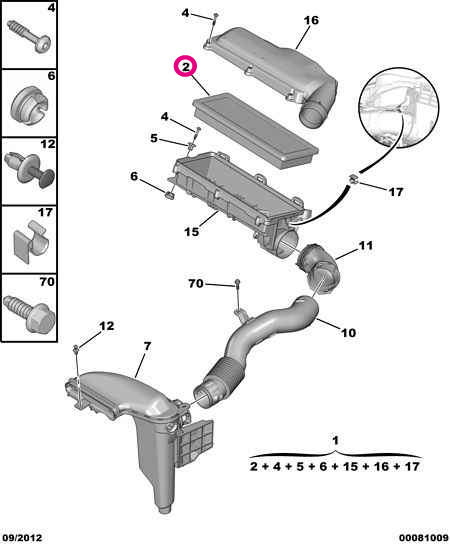 BMW MINI Mini кроссовер (R60) ZC16 для воздушный фильтр 