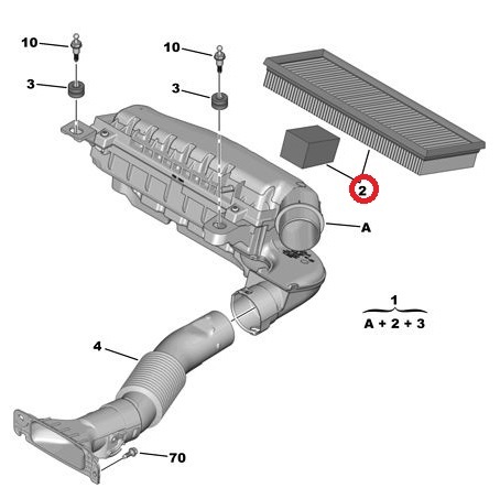 CITROEN シトロエン C3 B6HN01用 エアフィルター_画像2