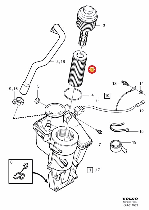 VOLVO ボルボ C70(II)カブリオレ MB5254用 オイルフィルター_画像2