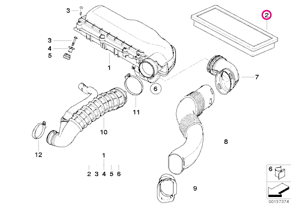 CITROEN Citroen C4 B55FT для воздушный фильтр 